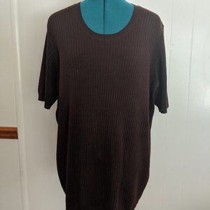 White Stag Plus Rib Knit  Brown Top. Size 18W-20W.